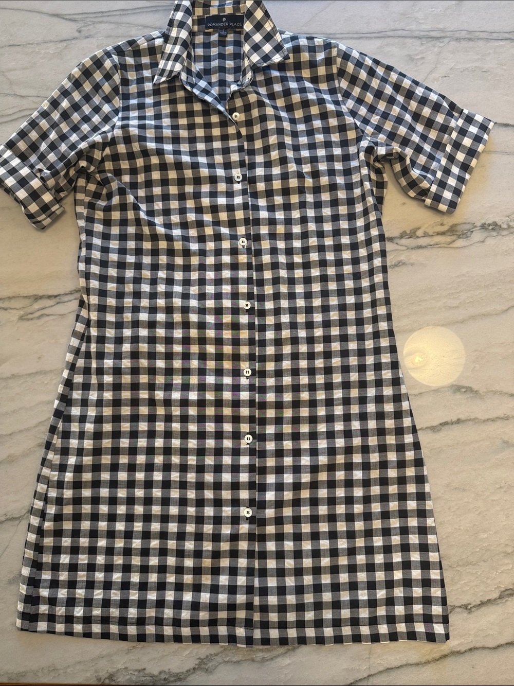 Pomander Place / Tuckernuck Gingham Shirt Dress, Small